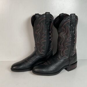 Vintage J. Chisholm Bullhide Cowboy Boots 9 D USA Made Original Box